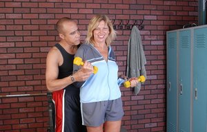 Euro babe Kira Queen loosing big natural tits from sports bra